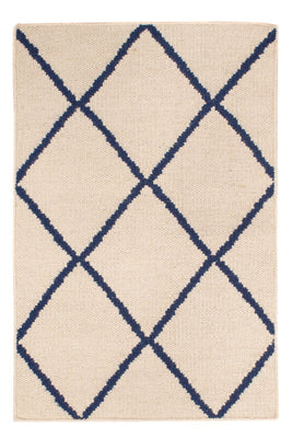 Kelim matta - trendig - 90 x 60 cm - beige