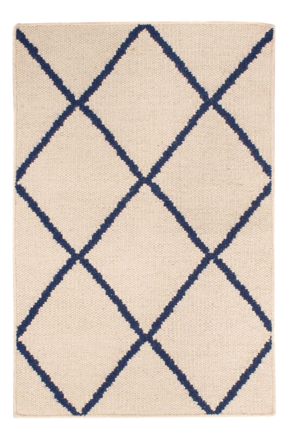 Kelim matta - trendig - 90 x 60 cm - beige