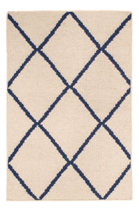 Kelim matta - trendig - 90 x 60 cm - beige
