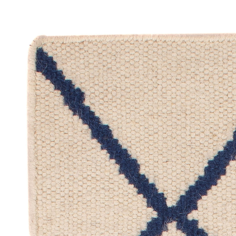 Kelim matta - trendig - 90 x 60 cm - beige