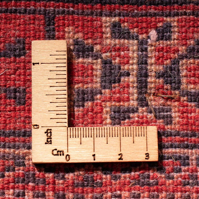 Turkaman-matta - 84 x 66 cm - mörkröd