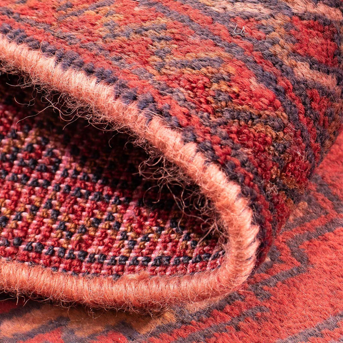 Pakistanska mattan - 86 x 60 cm - mörkröd