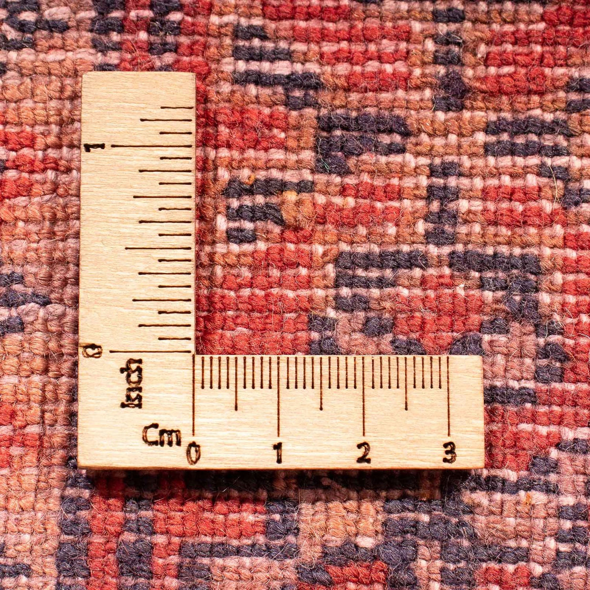 Turkaman-matta - 86 x 57 cm - mörkröd