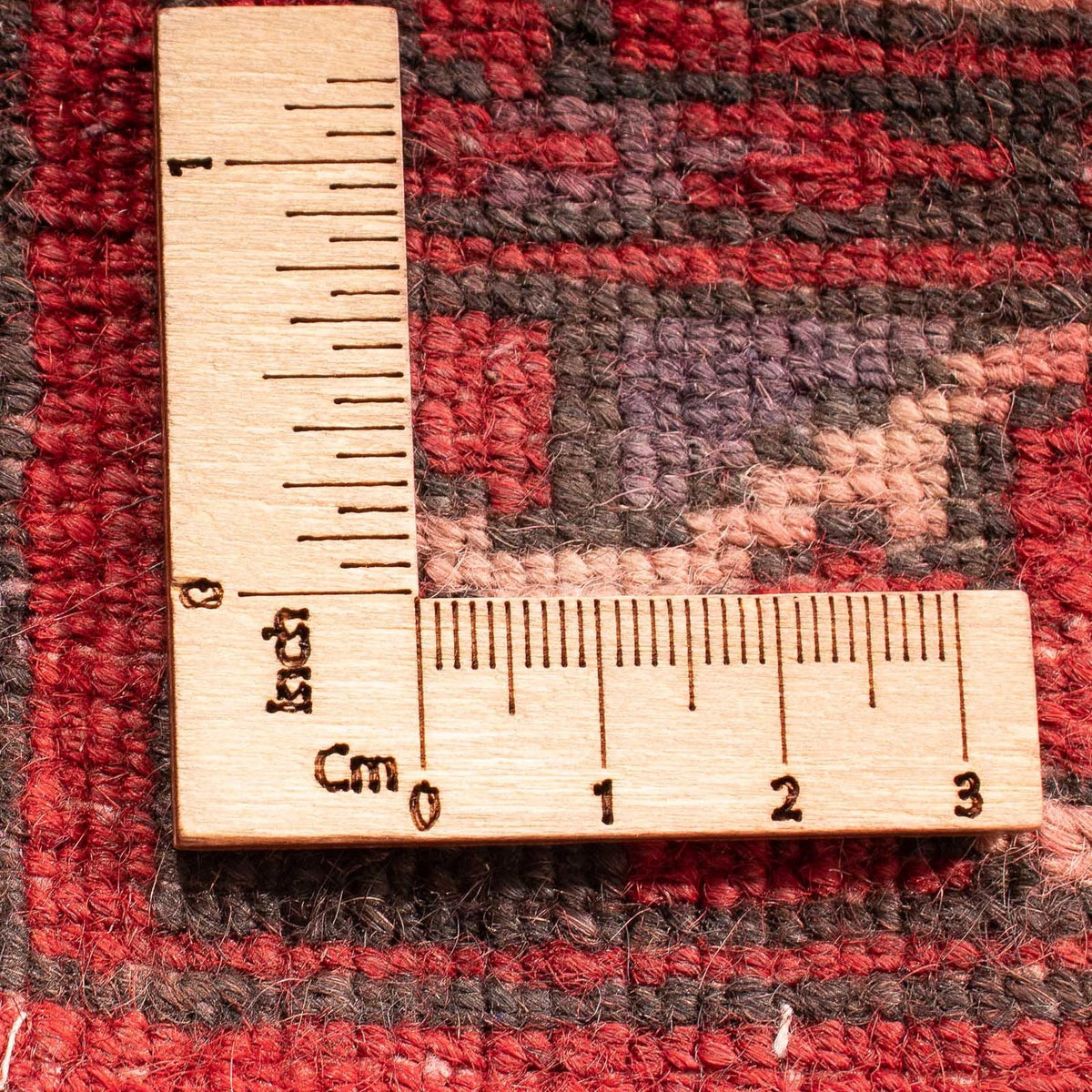 Turkaman-matta - 92 x 68 cm - ljusröd