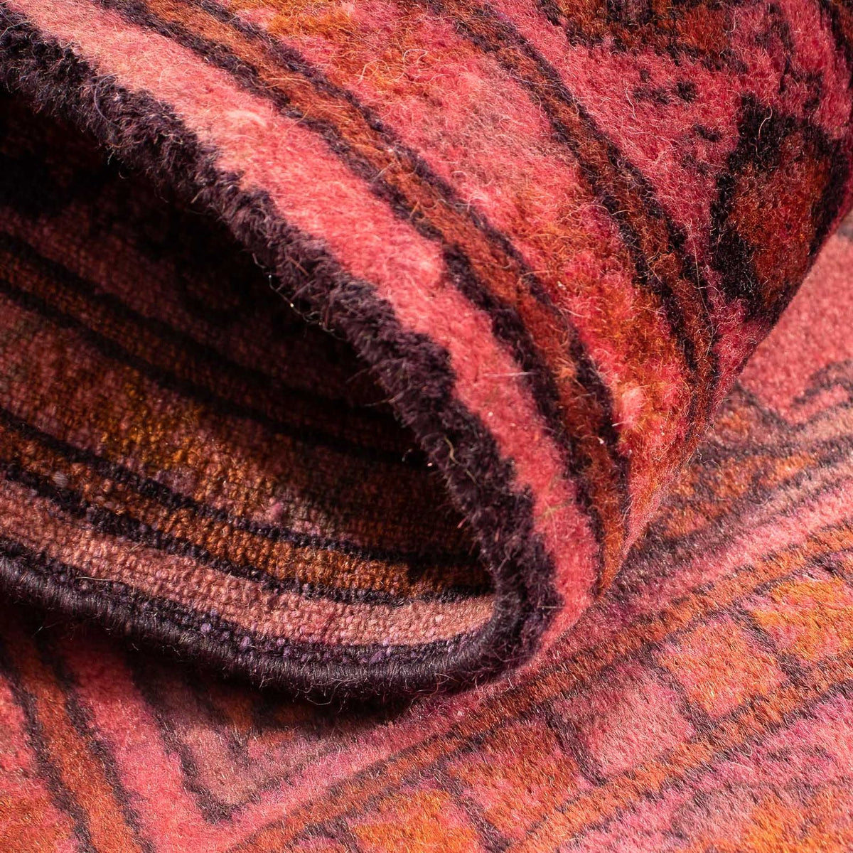 Turkaman-matta - 86 x 63 cm - ljusröd