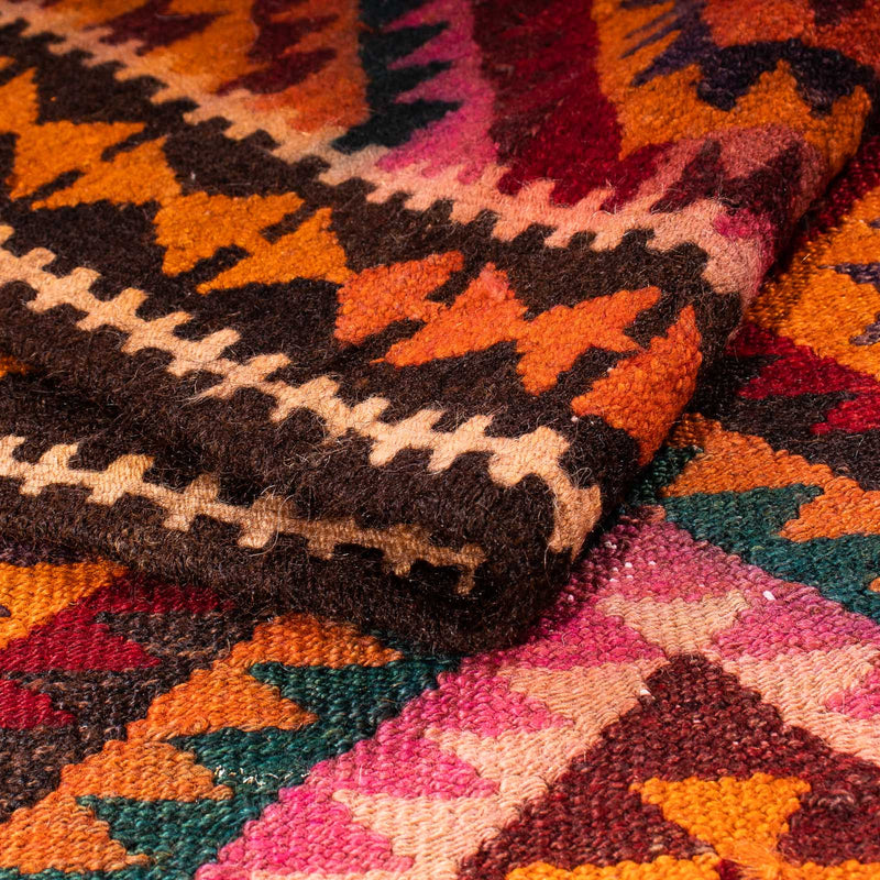 Runner Kelim-matta - gammal - 300 x 140 cm - flerfärgad