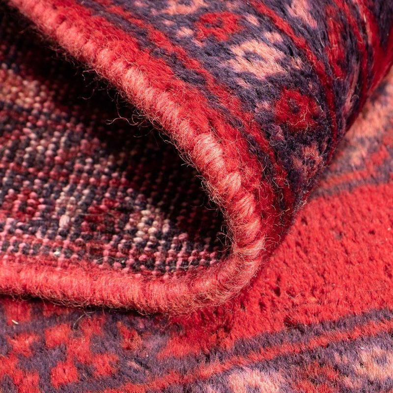 Turkaman-matta - 82 x 61 cm - mörkröd