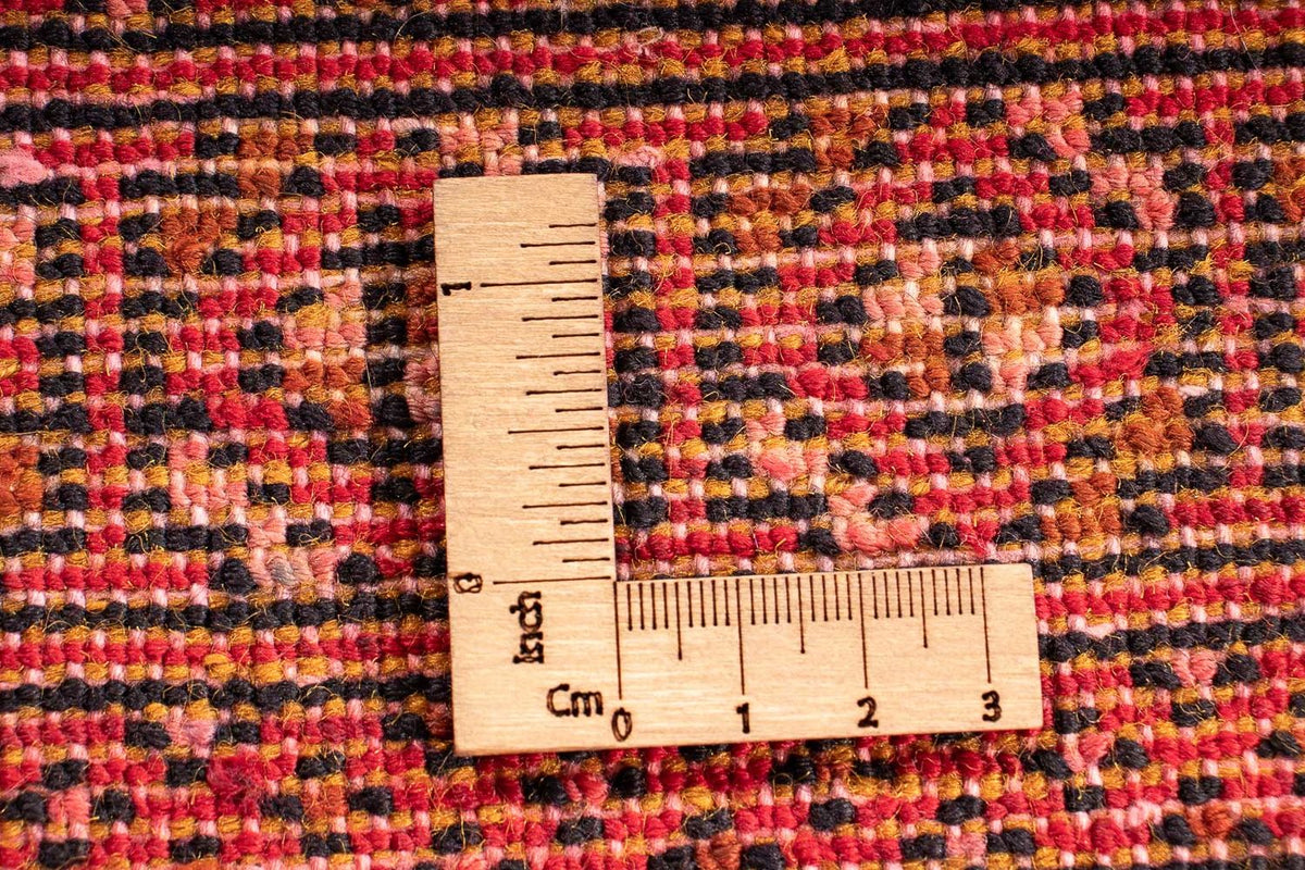 Turkaman-matta - 83 x 62 cm - mörkröd