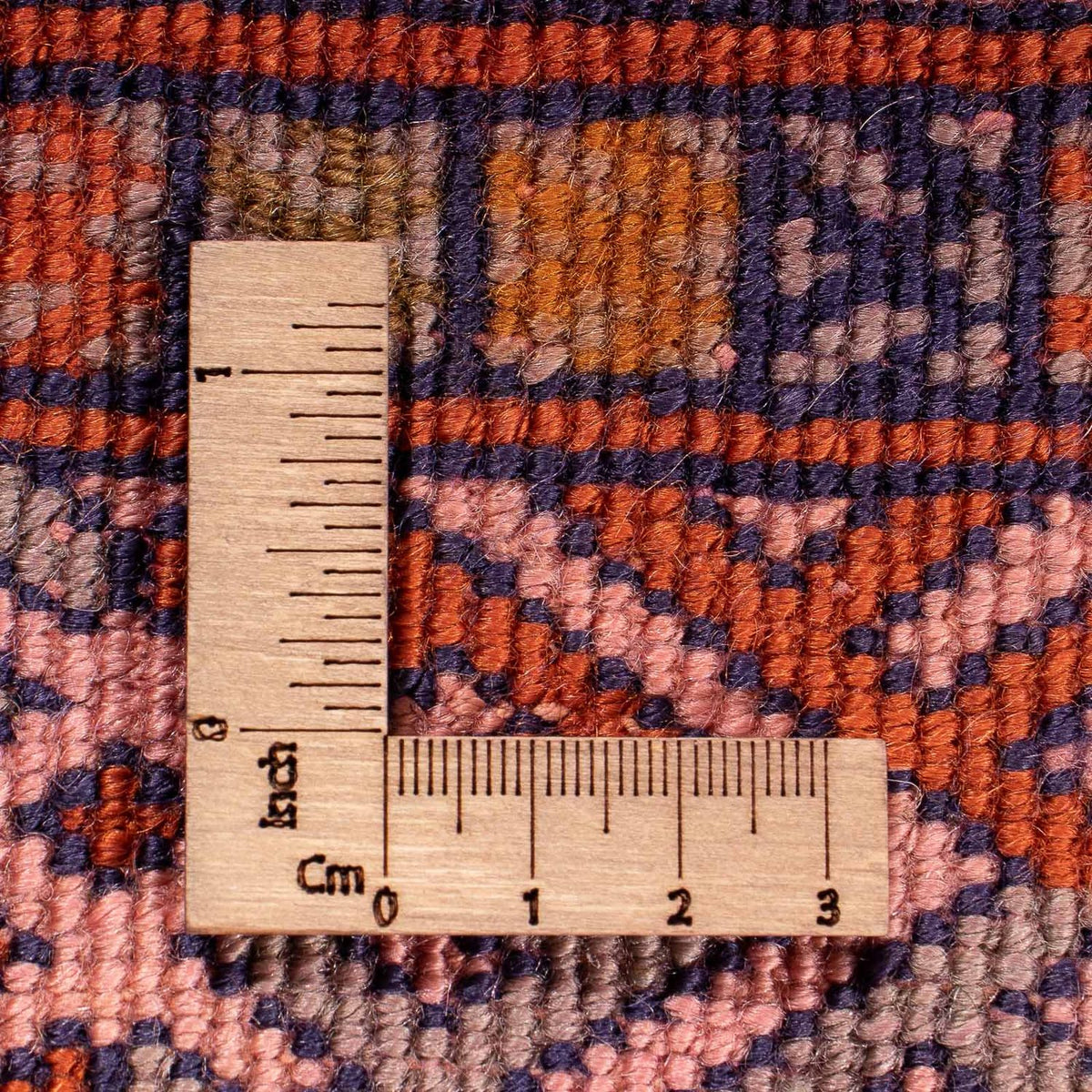 Turkaman-matta - 86 x 63 cm - ljusröd