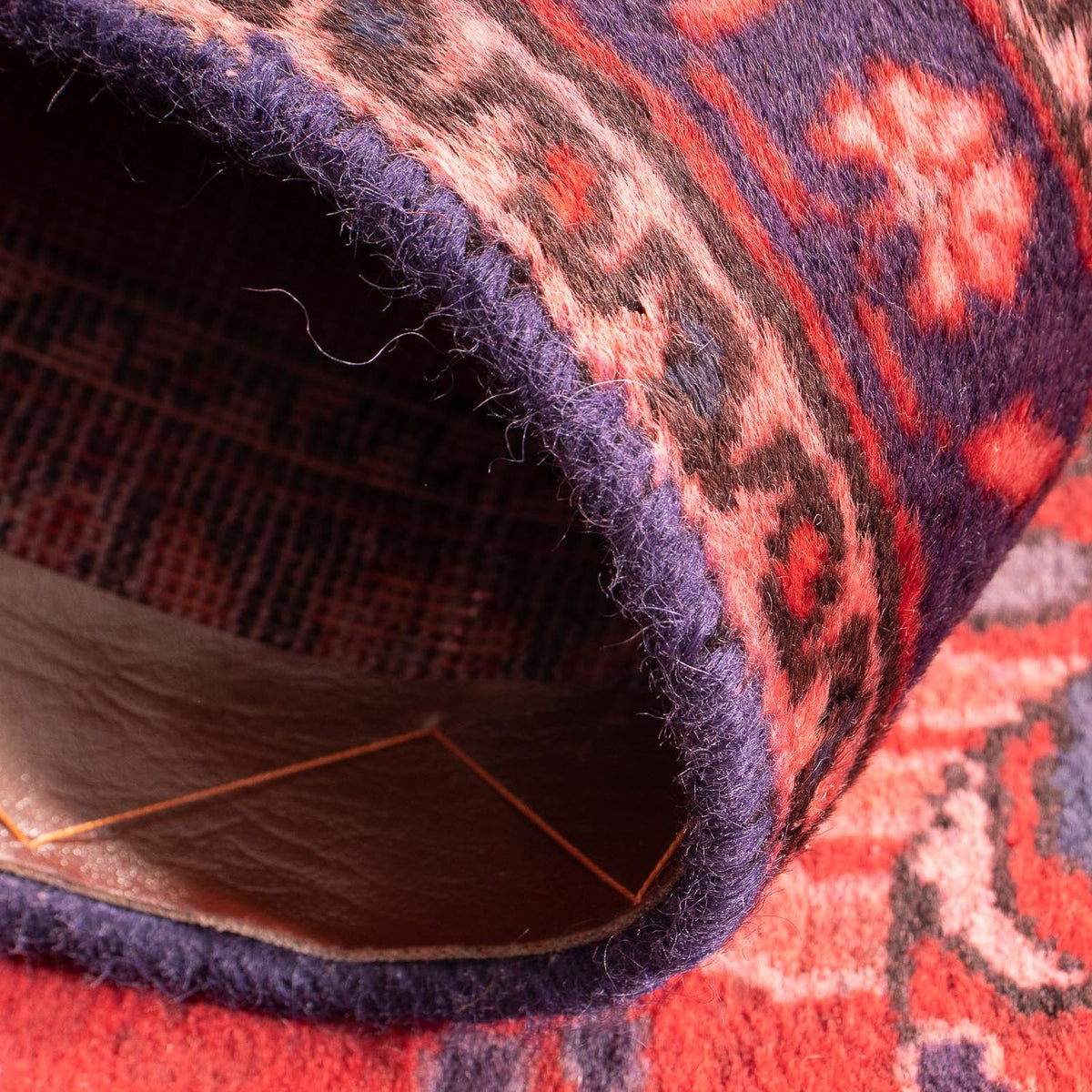 Persiska mattor - Keshan - 87 x 57 cm - mörkröd