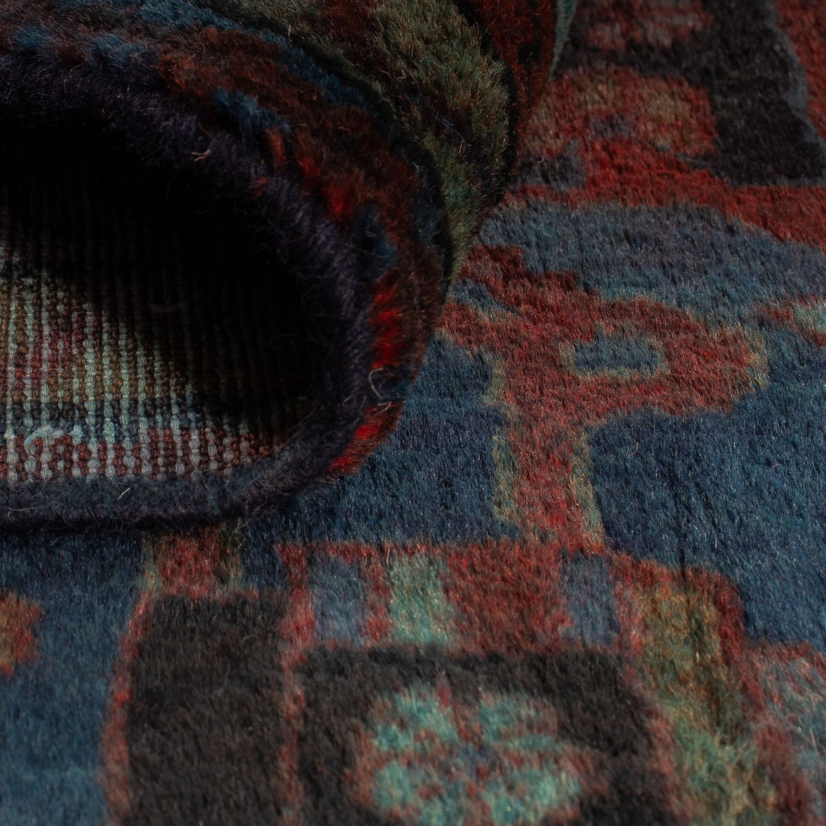 Persisk matta - Nomadic - 134 x 95 cm - mörkblå