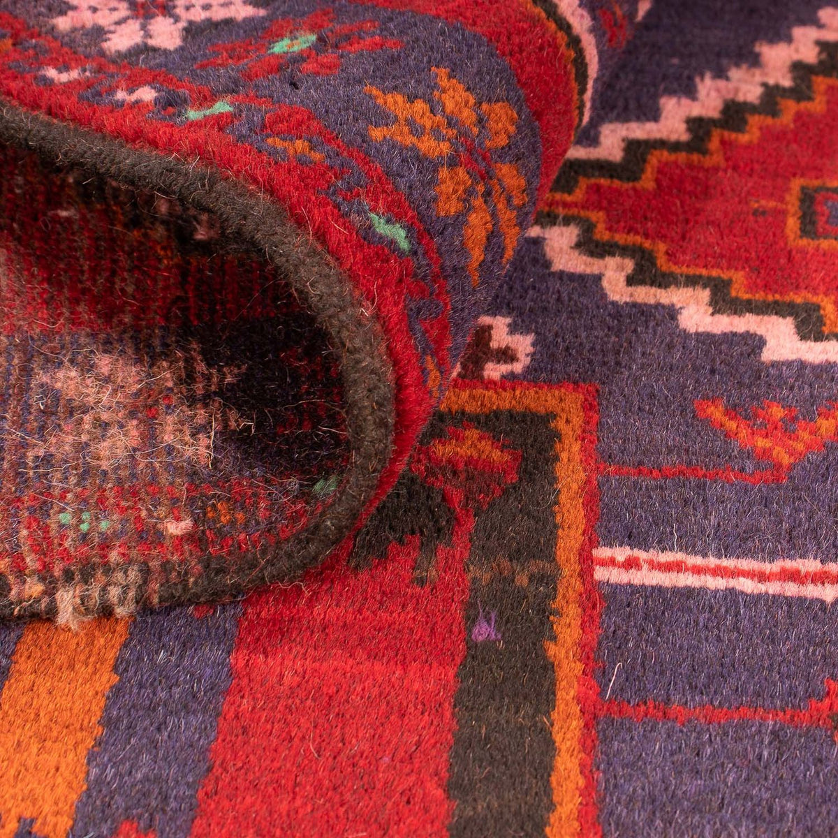 Baluch-matta - 125 x 87 cm - mörkröd