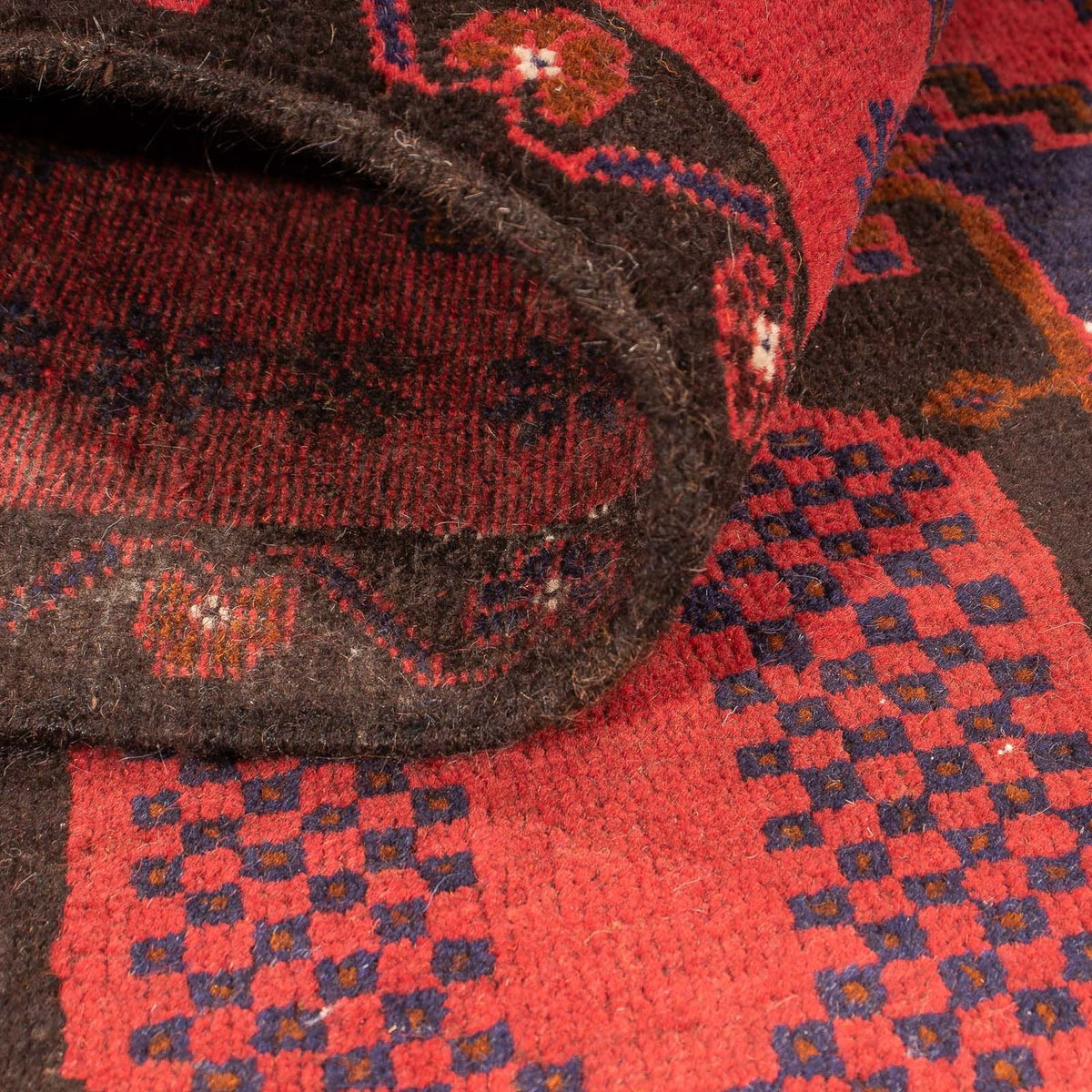 Baluch-matta - 140 x 92 cm - mörkröd