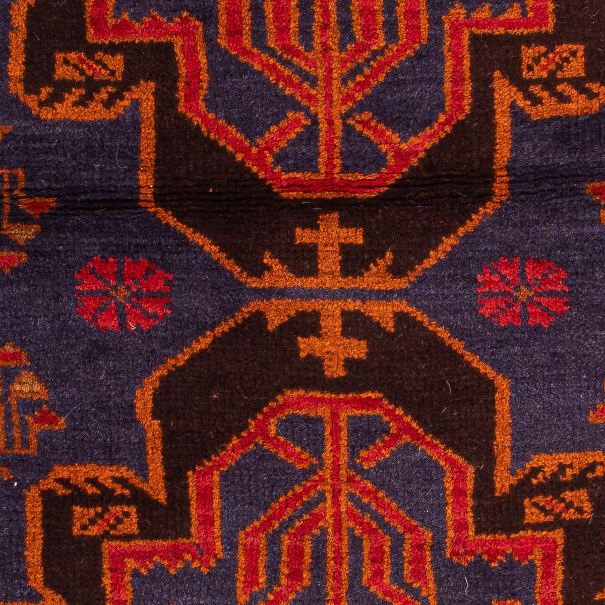 Baluch-matta - 133 x 76 cm - mörkblå