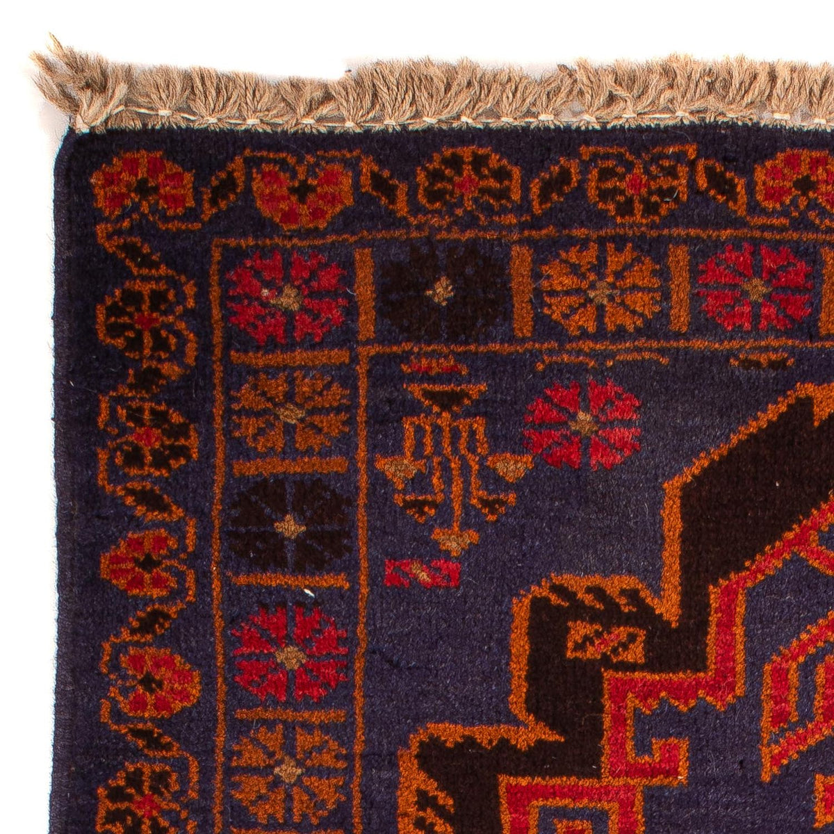 Baluch-matta - 133 x 76 cm - mörkblå