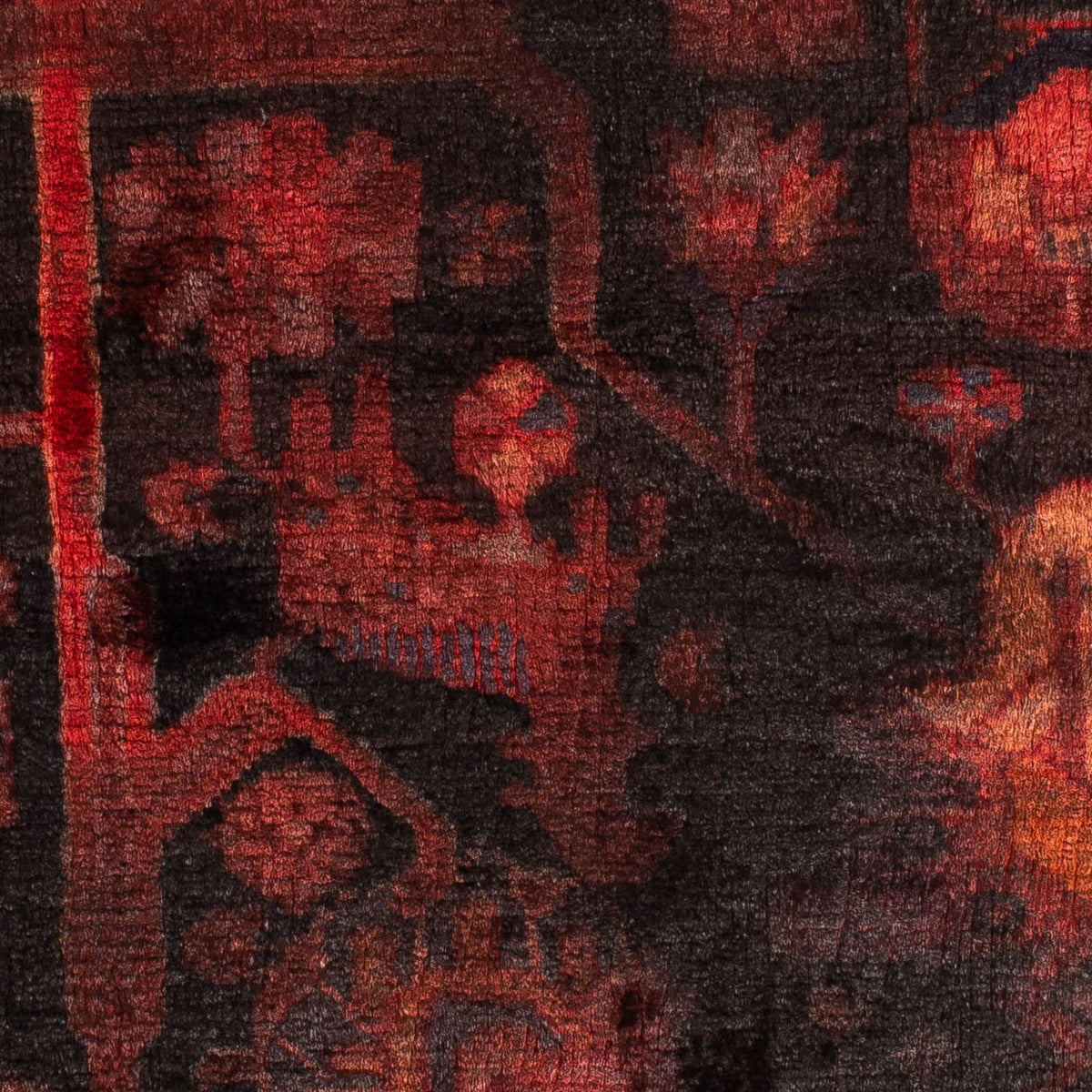 Persisk matta - Nomadic - 143 x 102 cm - mörkröd