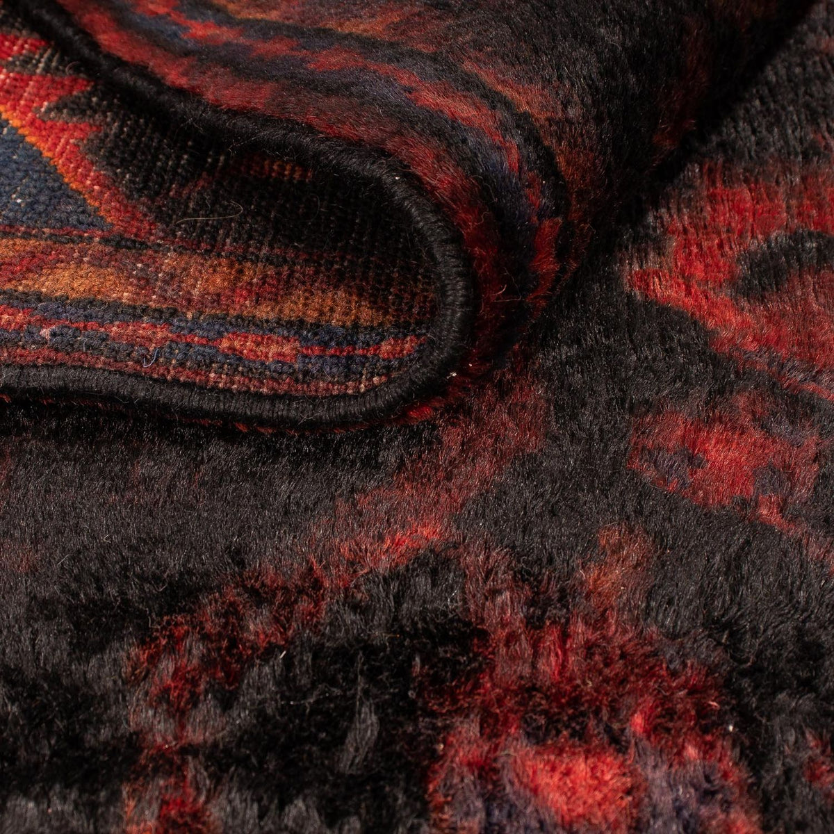 Persisk matta - Nomadic - 143 x 102 cm - mörkröd