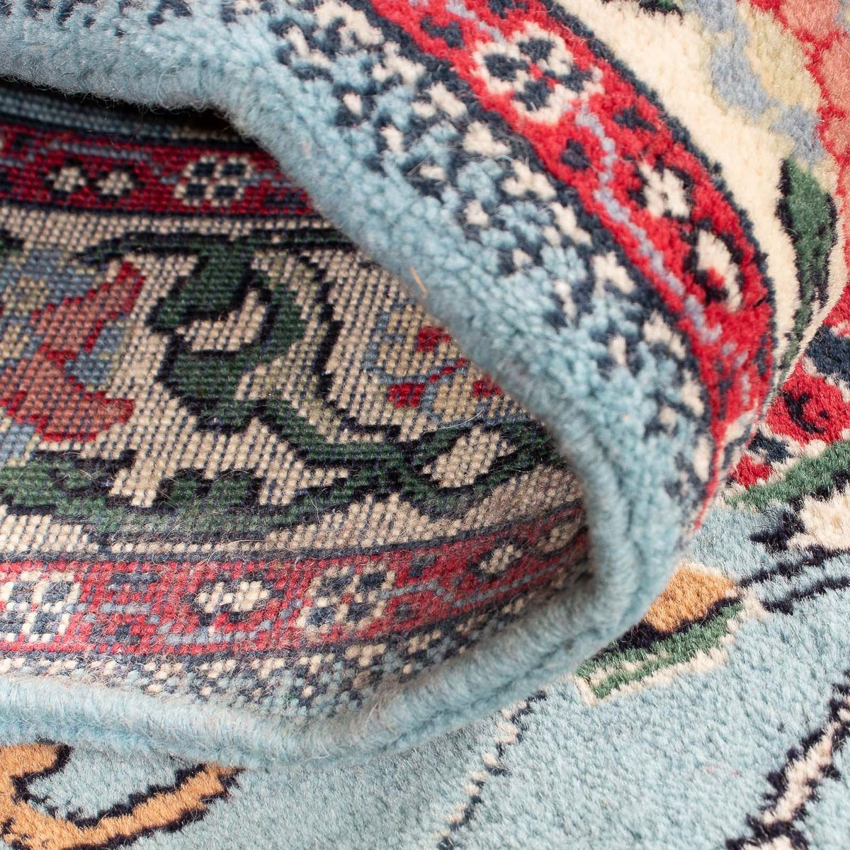 Orientaliska mattor - Indus - 194 x 81 cm - ljusblå