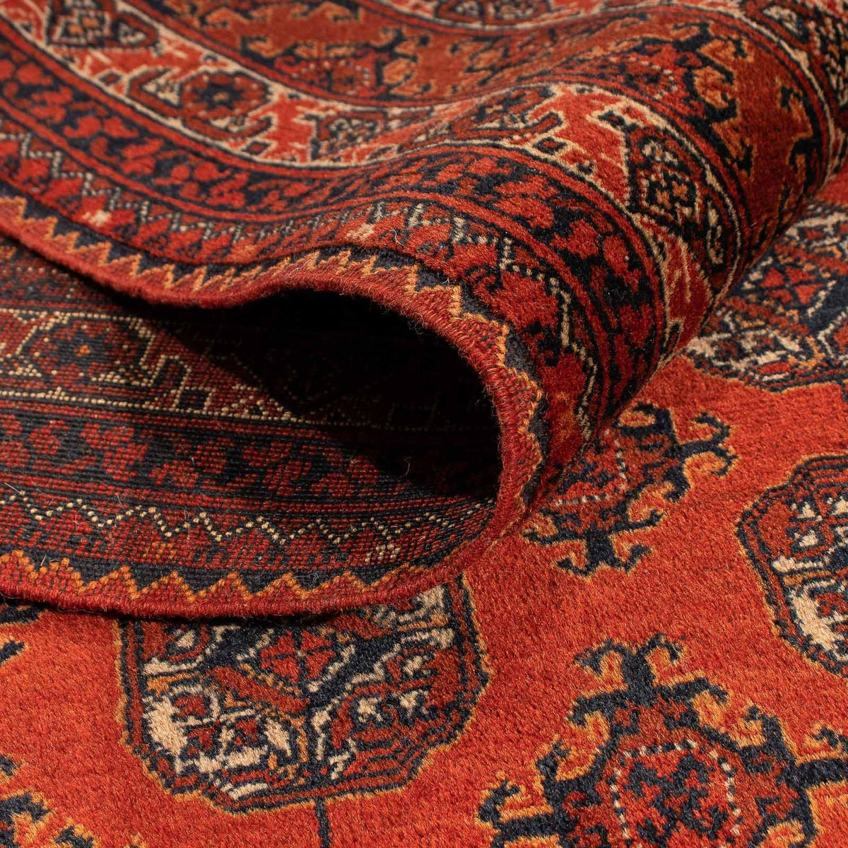 Afghansk matta - Bukhara - 199 x 124 cm - mörkröd