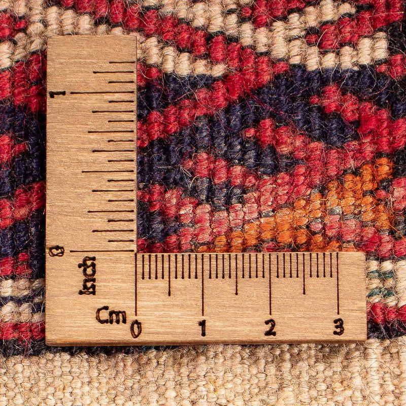 Turkaman-matta - 123 x 83 cm - mörkröd