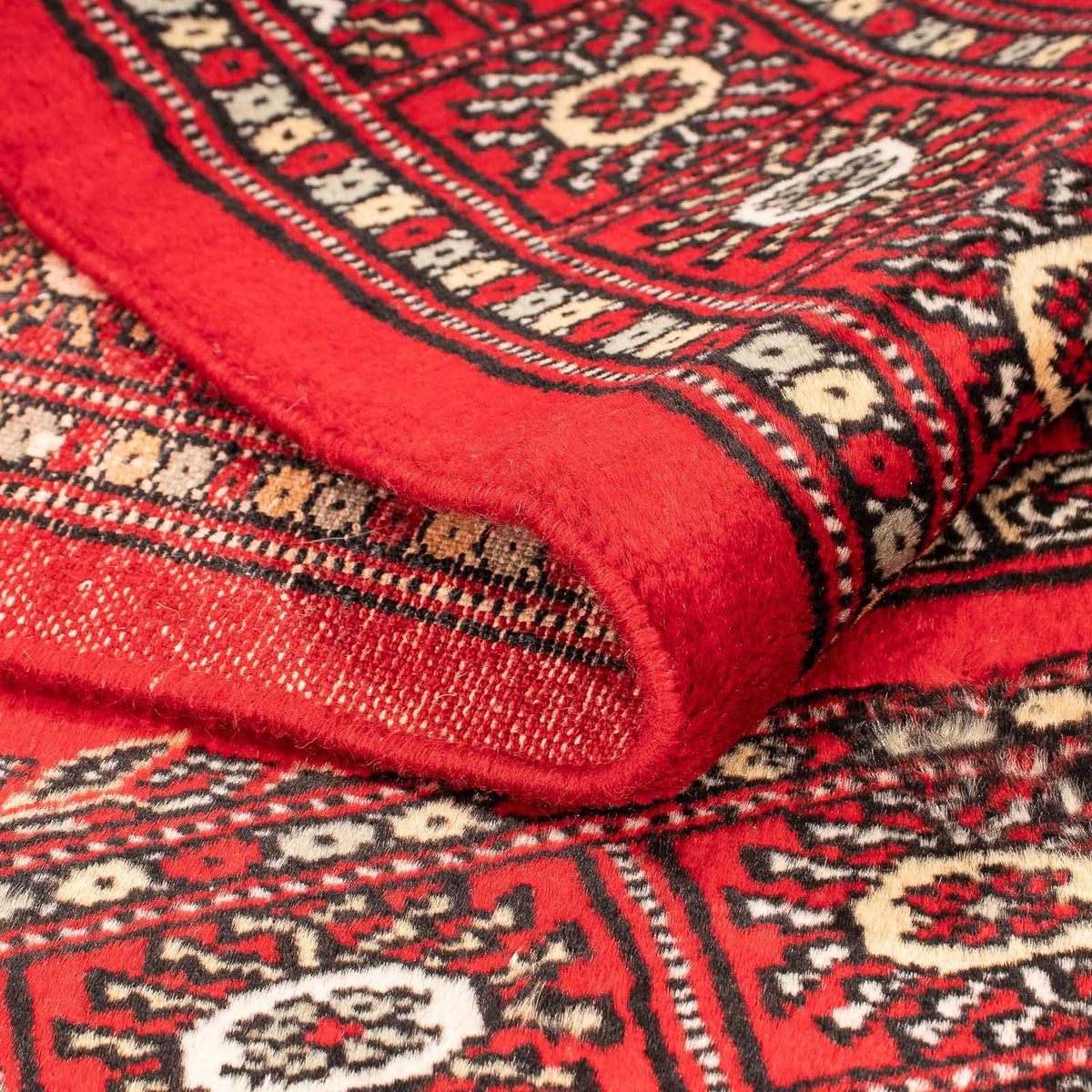 Pakistanska mattan - 123 x 80 cm - mörkröd