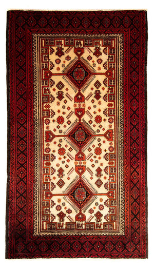 Baluch-matta - 183 x 107 cm - mörkröd