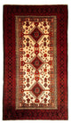 Baluch-matta - 183 x 107 cm - mörkröd
