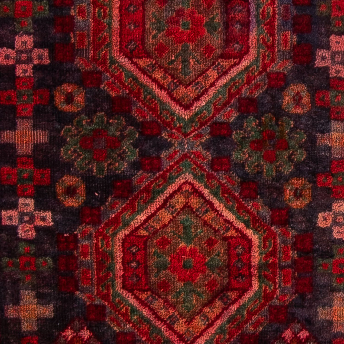 Baluch-matta - 154 x 78 cm - mörkröd