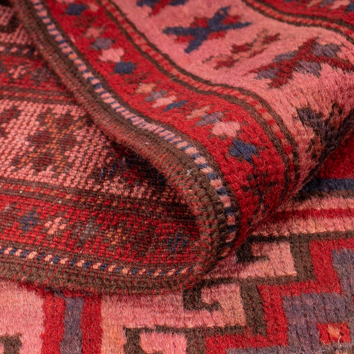 Baluch-matta - 131 x 104 cm - ljusröd