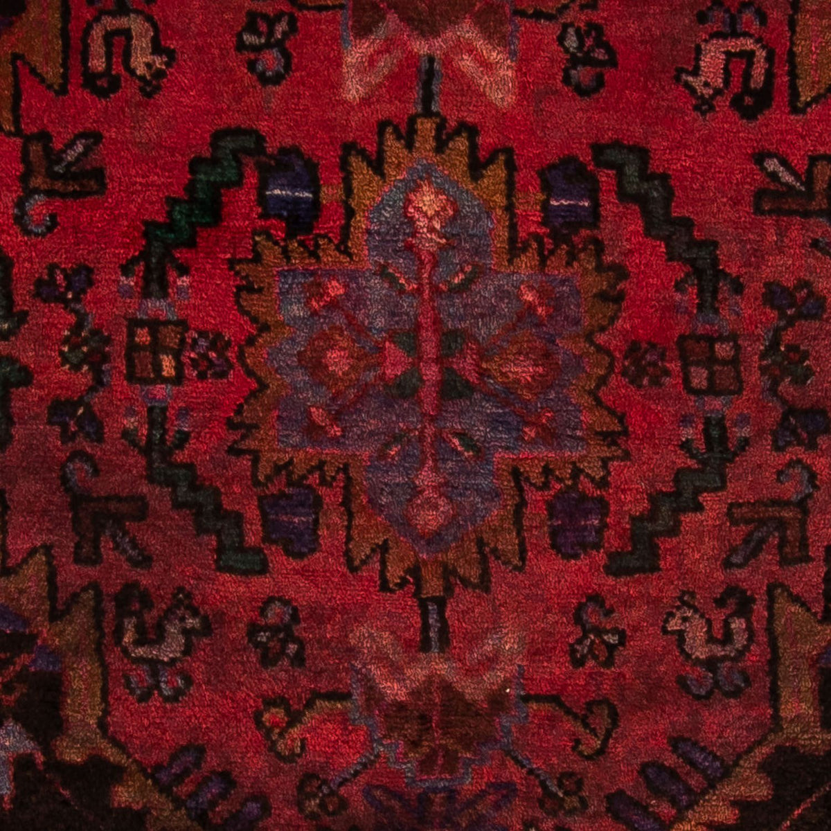 Persisk matta - Nomadic - 175 x 115 cm - mörkröd