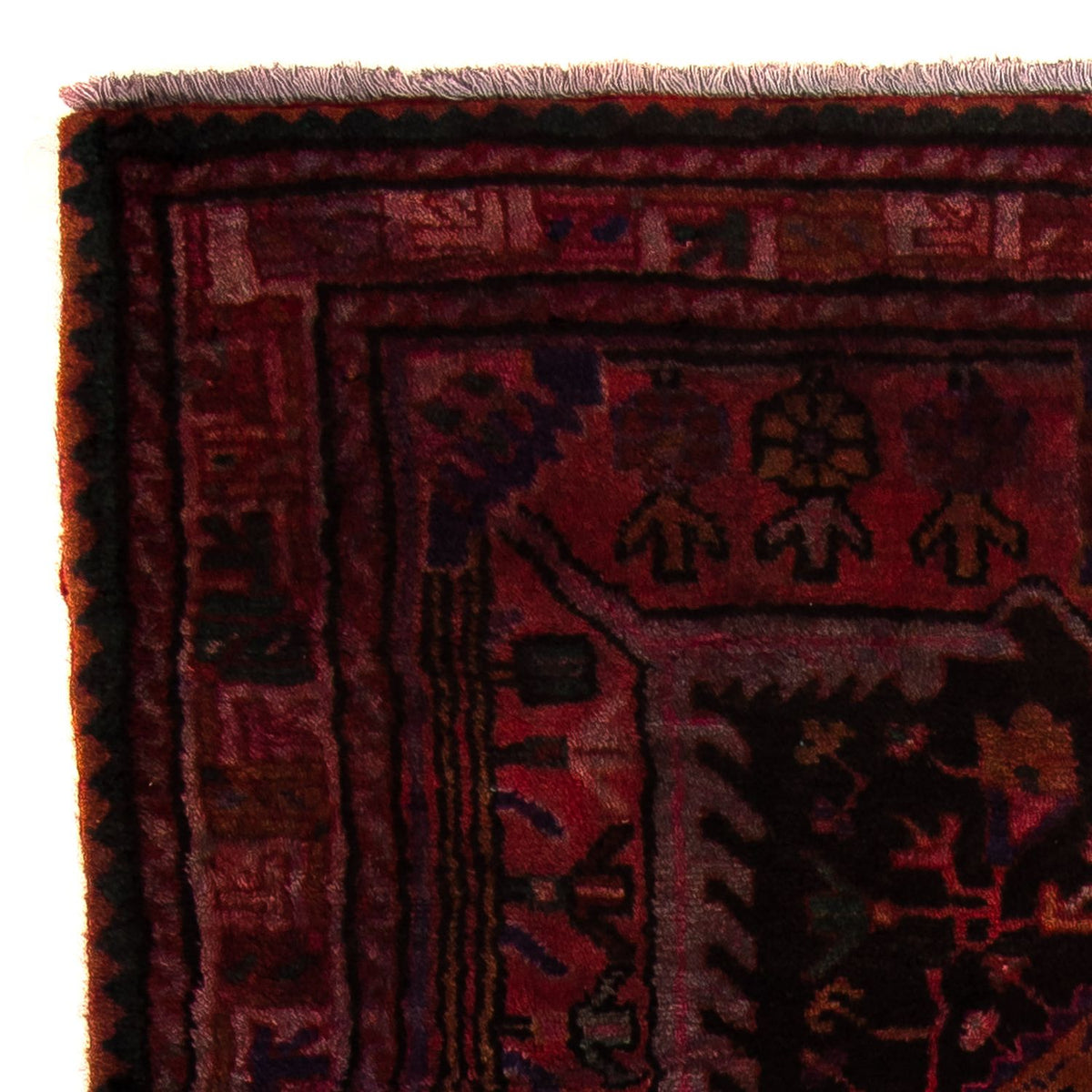 Persisk matta - Nomadic - 175 x 115 cm - mörkröd