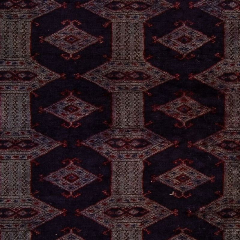 Turkaman-matta - 147 x 108 cm - mörkbrun