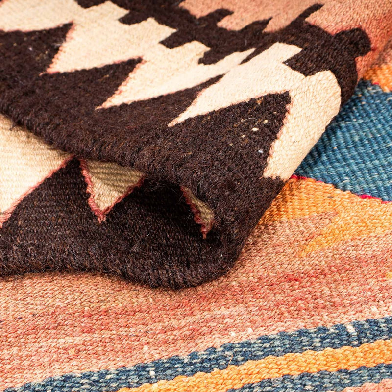 Runner Kelim-matta - gammal - 260 x 140 cm - flerfärgad