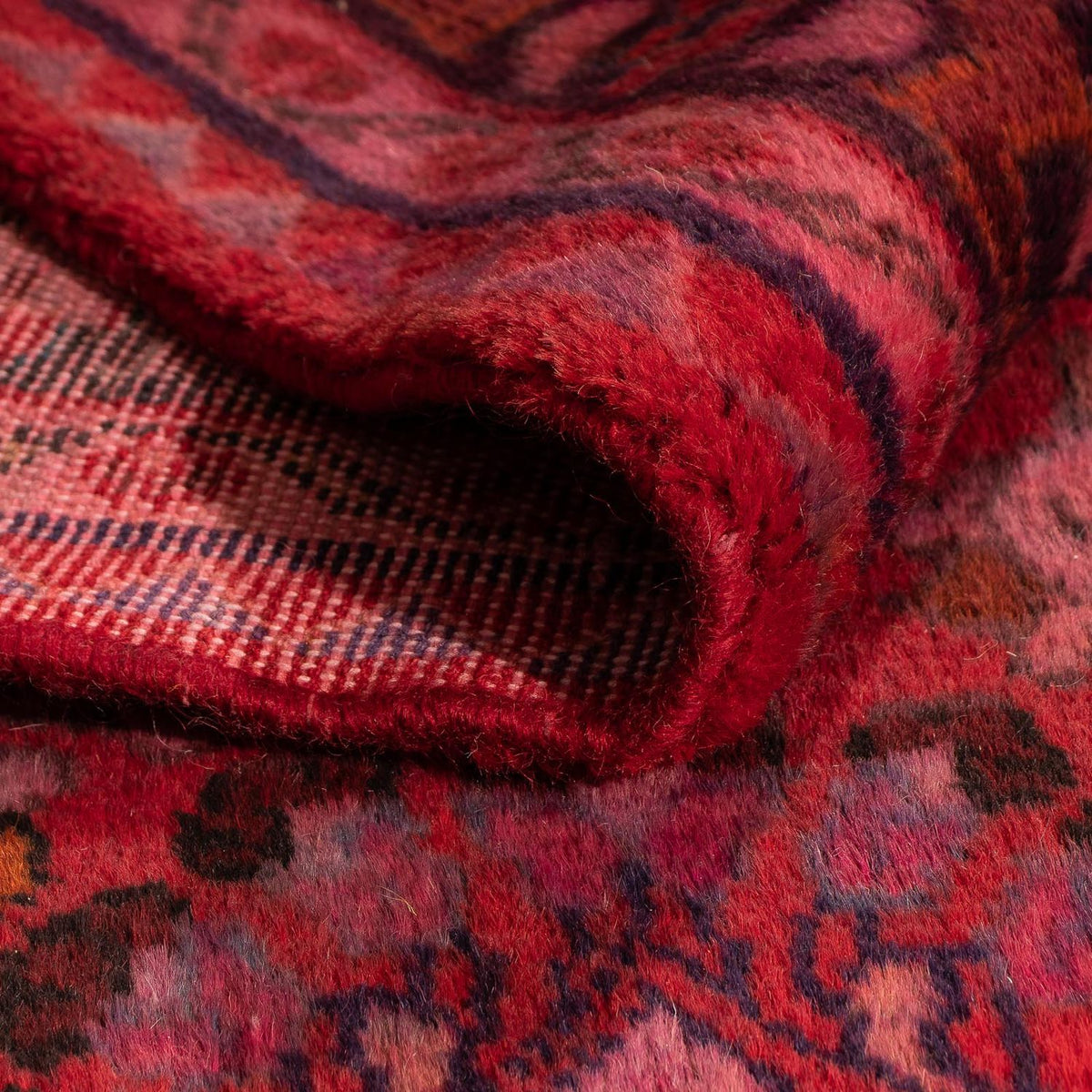 Persisk matta - Nomadic - 170 x 105 cm - mörkröd