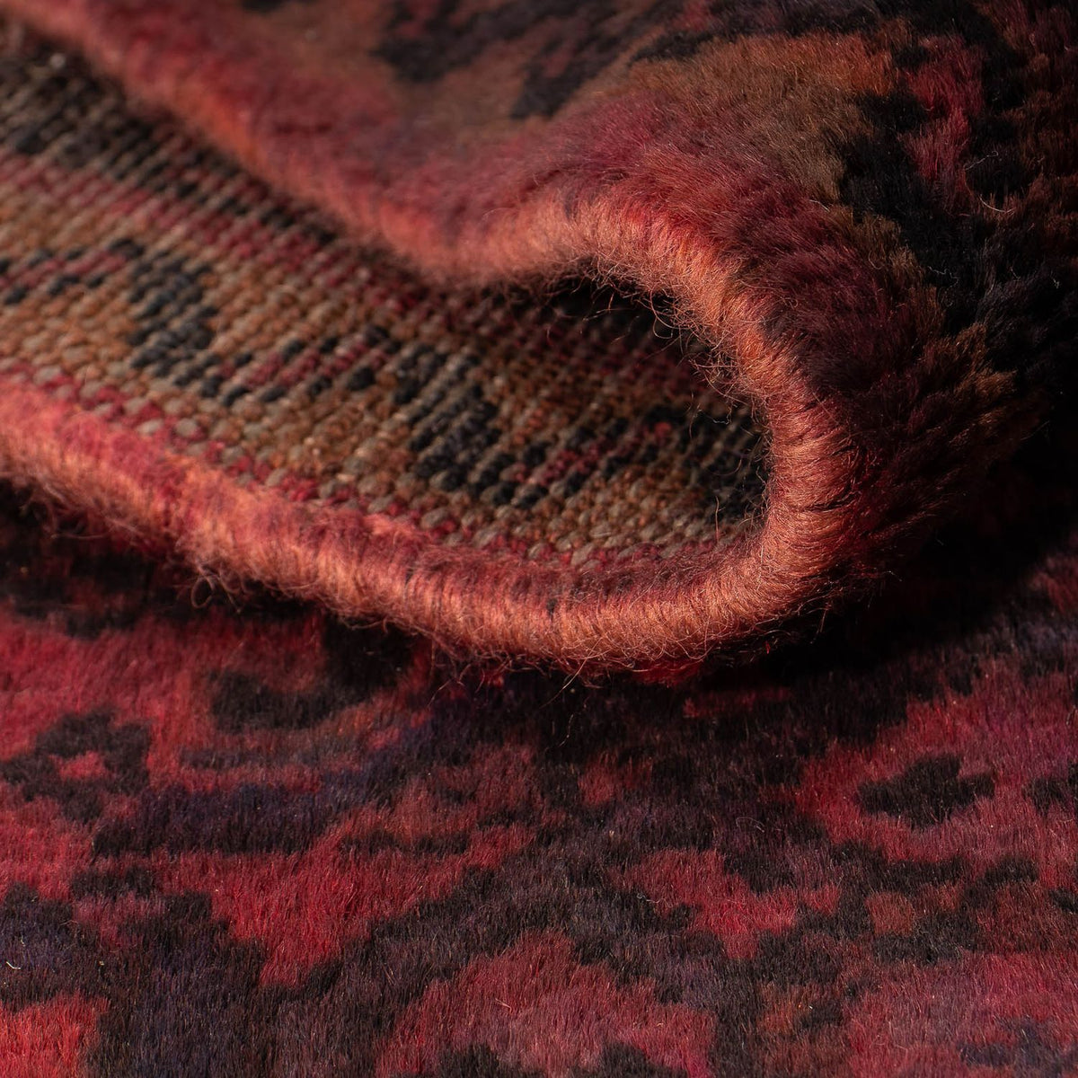 Persisk matta - Nomadic - 160 x 98 cm - mörkröd