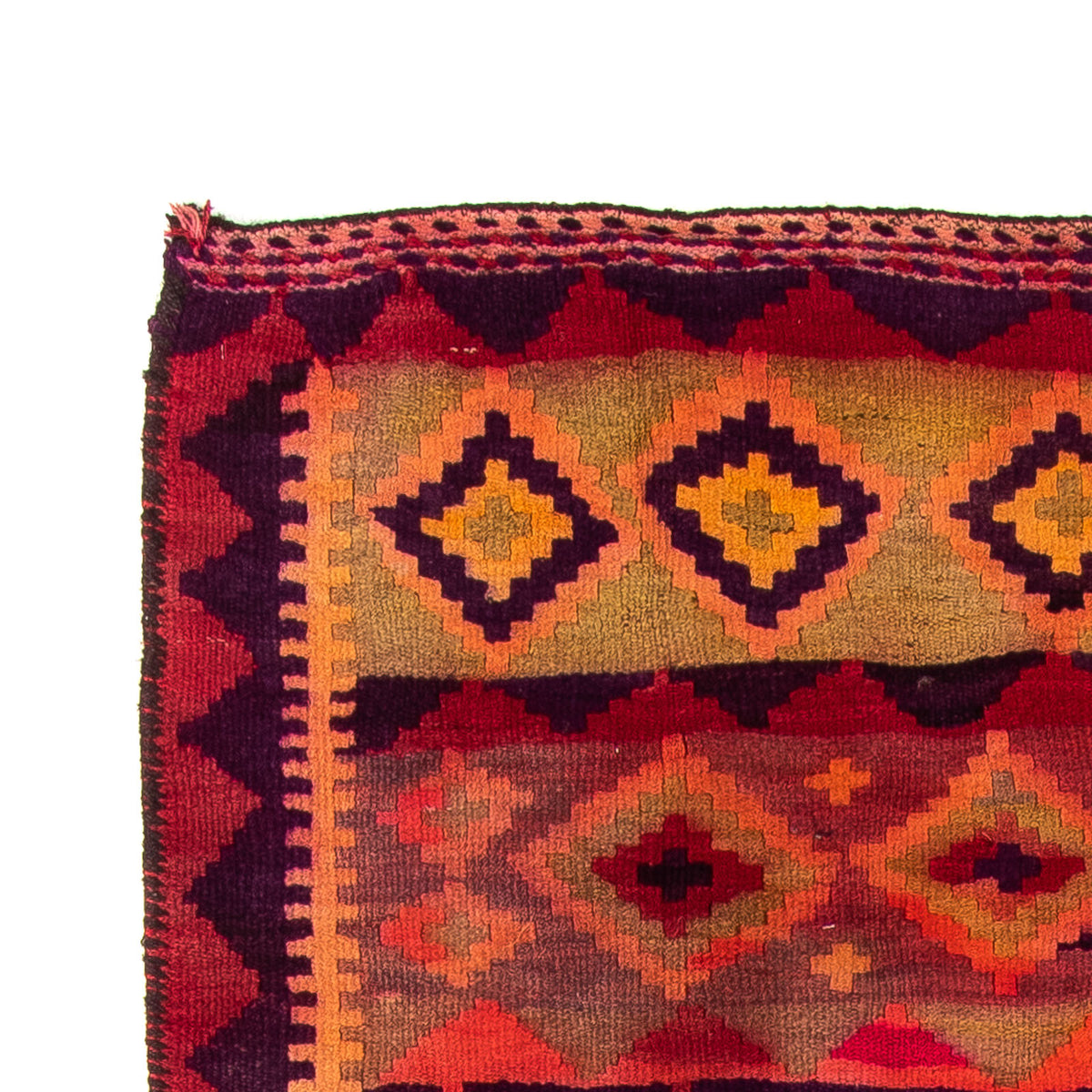 Runner Kelim-matta - gammal - 285 x 145 cm - flerfärgad