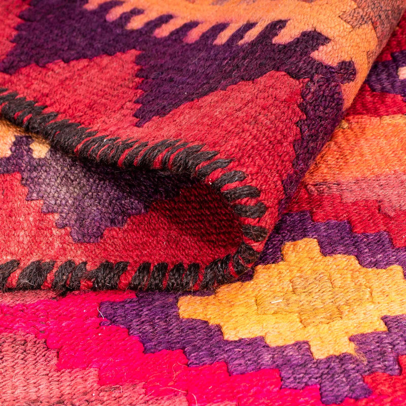 Runner Kelim-matta - gammal - 285 x 145 cm - flerfärgad