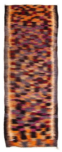 Runner Kelim-matta - gammal - 305 x 105 cm - flerfärgad