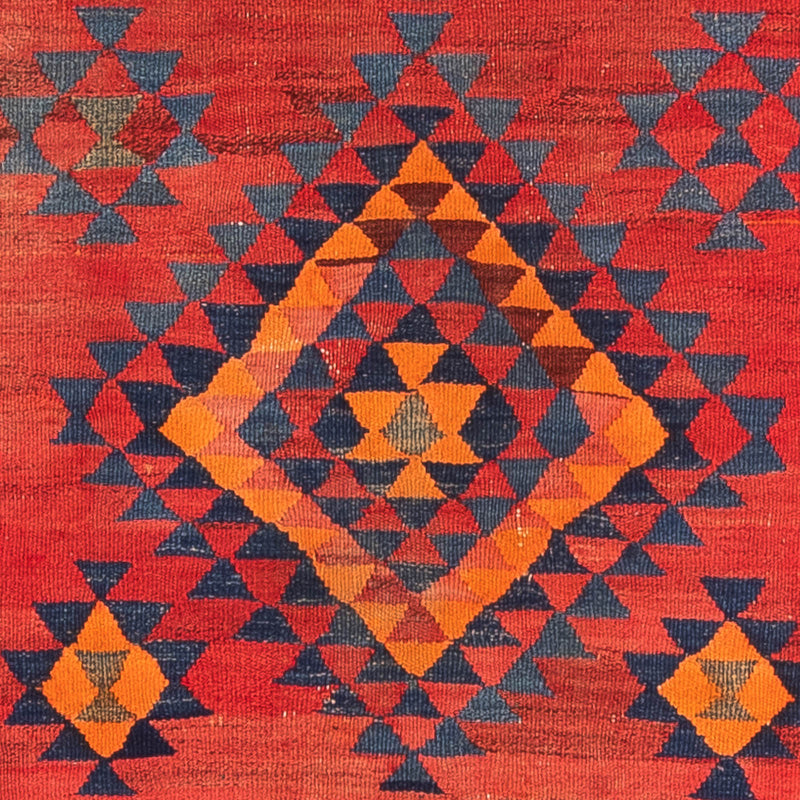 Runner Kelim-matta - gammal - 220 x 195 cm - flerfärgad