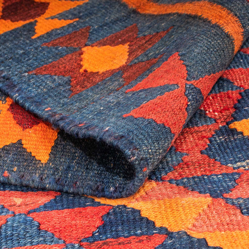 Runner Kelim-matta - gammal - 220 x 195 cm - flerfärgad