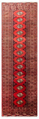 Runner Turkaman-matta - 369 x 106 cm - röd