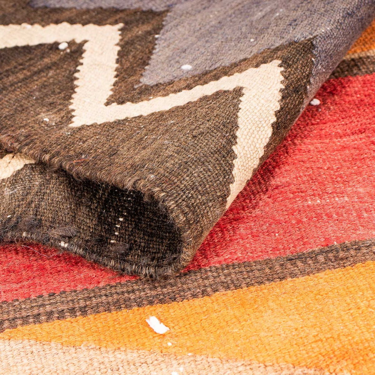 Kelim-matta - gammal - 310 x 160 cm - flerfärgad