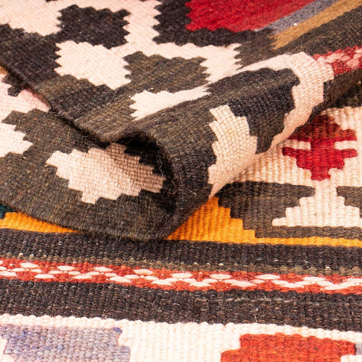 Runner Kelim-matta - gammal - 300 x 160 cm - flerfärgad