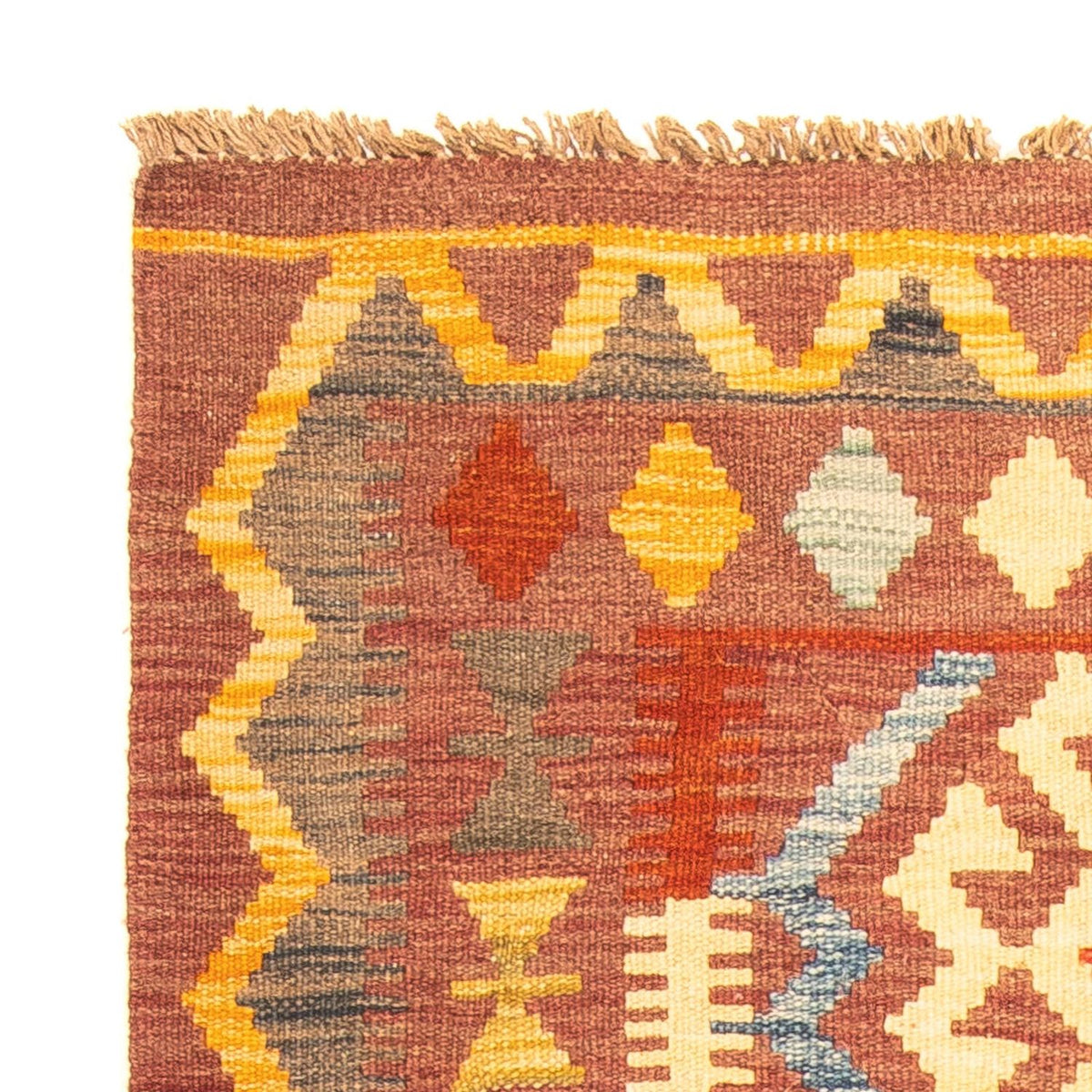 Kelim Carpet - Splash - 125 x 86 cm - brun