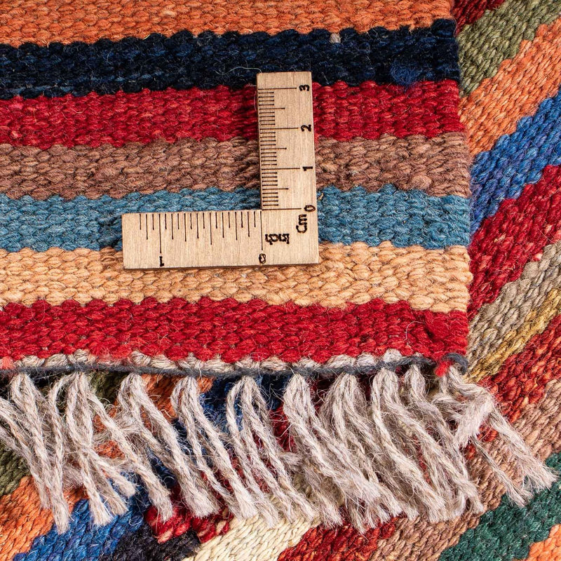 Kelim matta - trendig - 202 x 147 cm - flerfärgad