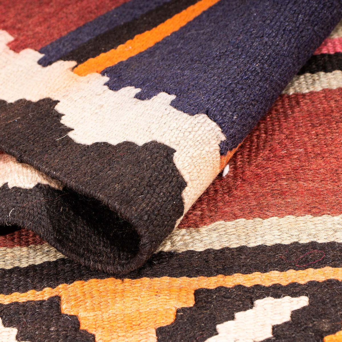 Runner Kelim-matta - gammal - 360 x 140 cm - flerfärgad