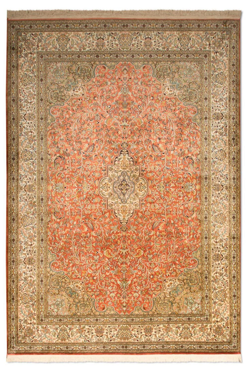 Sidenmatta - Kashmir Silk - 244 x 168 cm - orange