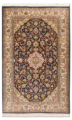 Sidenmatta - Kashmir Silk - 150 x 93 cm - mörkblå