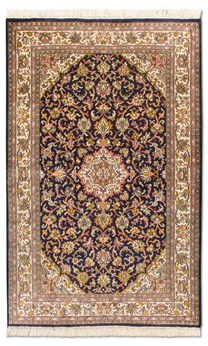 Sidenmatta - Kashmir Silk - 150 x 93 cm - mörkblå