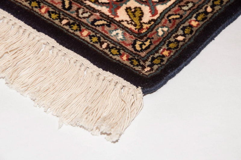 Sidenmatta - Kashmir Silk - 150 x 93 cm - mörkblå